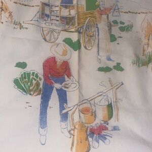 Vintage 1970's Come and Get It! Cowboy chuck wagon apron.